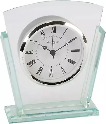 Buy Art Deco Style Double Layered Glass Mantle Clock • 22.95£