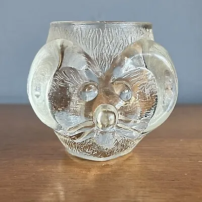 Buy Vintage Pressed Glass Mouse Tea Light Candle Holder • 7£