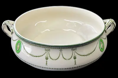 Buy ANTIQUE Royal Doulton Green COUNTESS D2802 523784 Handled Round Serving Tureen • 14.95£