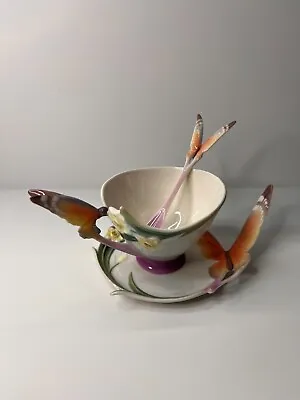 Buy Franz Papillon Butterfly Cup & Saucer With Spoon • 151.80£