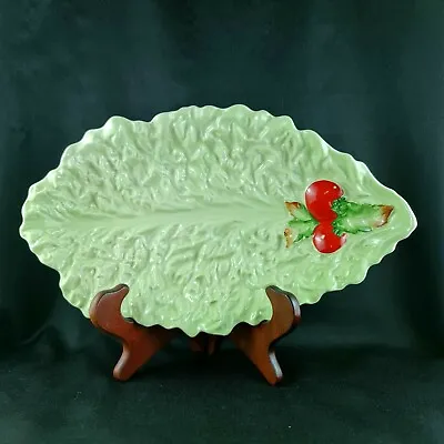 Buy Vintage Carlton Ware Hand Painted Green Cabbage Leaf And Tomato Serving Dish • 37.86£