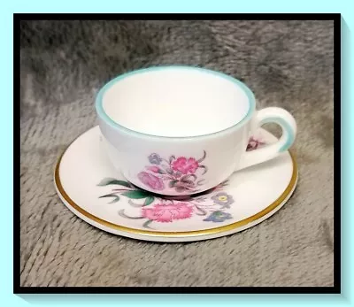 Buy Miniature Coalport Bone China Floral Cup & Saucer - VGC - Free P&P • 11.95£