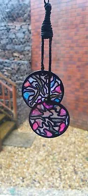 Buy Double Disk Sun Catcher,  Totally Unique Handmade, Complete Length 18cm • 5.35£