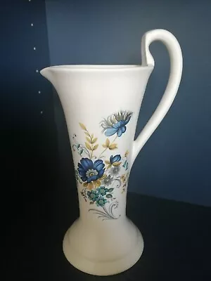 Buy Purbeck Ceramics Swanage Vintage Tall Jug Vase Blue Flower Decor • 14.99£