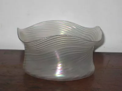 Buy English Iridescent Satin  Glass Bowl Late 19th Century • 48£