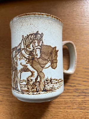 Buy Dunoon Ceramics Stoneware Mug, Made In Scotland - Horse And Plough Design • 15£