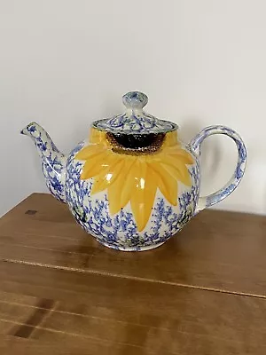Buy Whittards - Poole Pottery Design Sunflowers ‘Vincent’ Teapot • 20£
