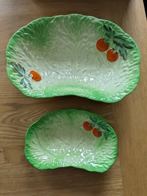 Buy Two Vintage Rare Beswick Pottery Cabbage Leaf Bowls - COLLECTION ONLY • 35£