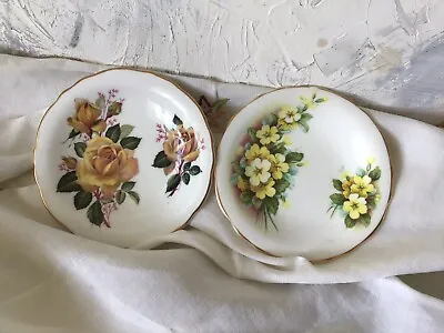 Buy Royal Grafton Bone China Small Trinket Dishes Pin Dishes Floral Pattern England • 18.97£