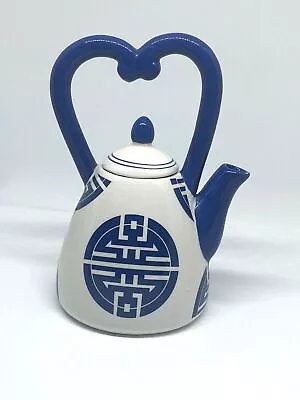Buy Antique Small Chinese Porcelain Blue White Decorative Teapot Made In China • 11.38£