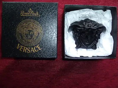 Buy Rosenthal Versace Glass Crystal Paperweight In Black Authenticity Cert NEW Boxed • 120£
