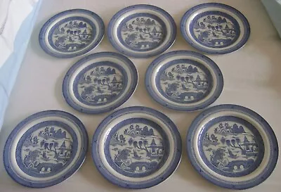 Buy Woods Ware Canton Plates Total 8 • 32£