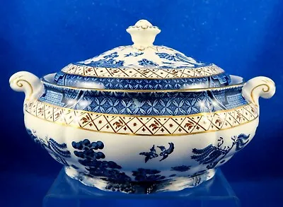 Buy Booths  Real Old Willow  Covered Casserole Made In England, Excellent Estate Cnd • 145.96£