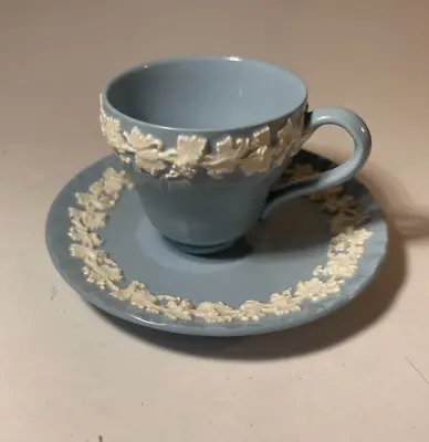 Buy Wedgewood Blue/white Cup And Saucer • 19.20£