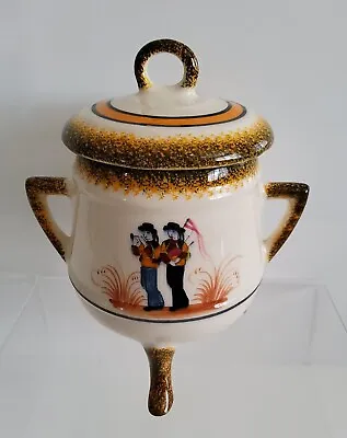 Buy Henriot Quimper French Bagpipes Whistle Musicians Footed Dish With Lid  • 24.99£