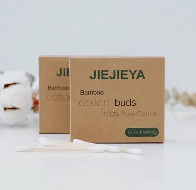 Buy JIEJIEYA® UK's No1 BAMBOO/WOODEN COTTON BUDS BIODEGRADABLE VEGAN/ECO FRIENDLY  • 99£