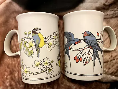 Buy 2 X Vintage Dunoon Bird Mugs • 13£