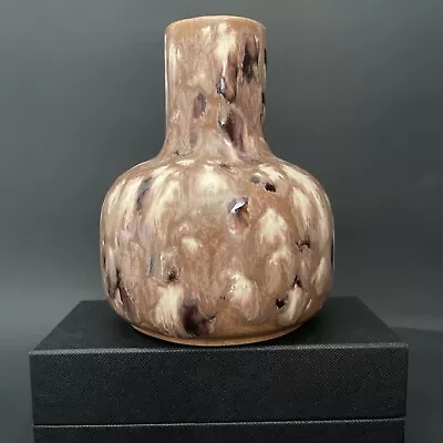 Buy Art Pottery  Ware Brown Drip Glaze Vase Height 6’ • 15.37£