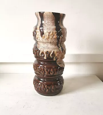 Buy Vintage KAD YAD Israeli Pottery Brown Lava Glazed Ceramic Large Vase - 601 • 42.99£