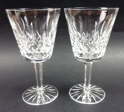 Buy Pristine Pair (2) Waterford Crystal Lismore 5 7/8  Claret Red Wine Stem Glasses • 38.60£