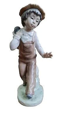 Buy Nao By Lladro #01101 Homeward Bound - Boy With Puppy/Dog In Back Pack • 22.99£