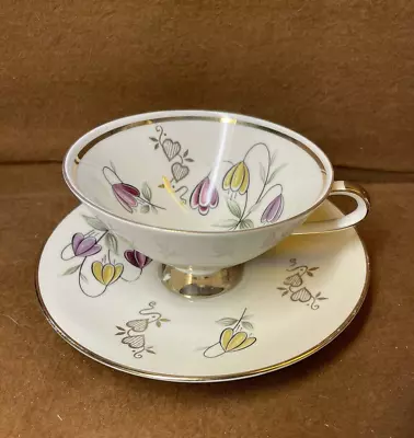 Buy Wintering Markleuthen Bavaria Tea Cup And Saucer Floral And Gold • 14.42£