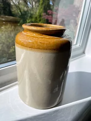 Buy Fabulous  Caledonian  Vintage Salt-glazed Storage Stoneware Pot/Jar, Two-tone  • 18£