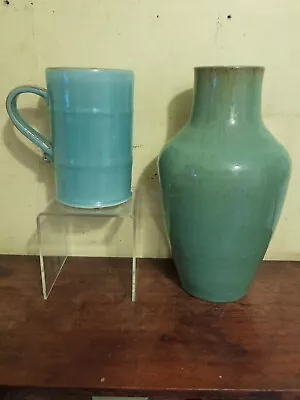 Buy Vintage Sussex Dicker Ware Studio Pottery Vase And Mug • 55£