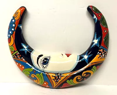 Buy Talavera Mexican Pottery (Luna) Wall Hanging Crescent Moon Face 11 1/2  • 56.63£