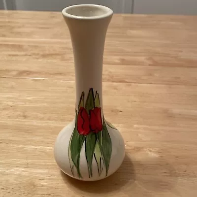 Buy Small Hand Painted Floral Vase , Tulip Decoration? ,  6.75 Inches Tall, • 6.99£