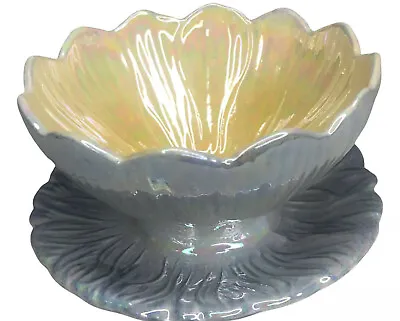 Buy Vintage Royal Winton England Blue Luster Ware Flower Candy Desert Bowl • 14.43£