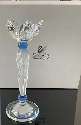 Buy Swarovski Blue Flower Candle Holder Mint In Original Box • 72.50£