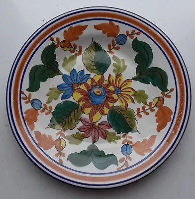 Buy Vintage Spanish  Decorative Wall Plate. Floral Design  22 Cm • 11.99£