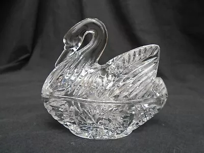 Buy Vintage Anna Hutte Bleikristall Lead Crystal Swan Trinket Pot • 6.95£