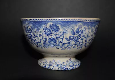 Buy Antique Scottish Pottery 19th Century Ceramic Bowl With Blue & White Decoration • 9£