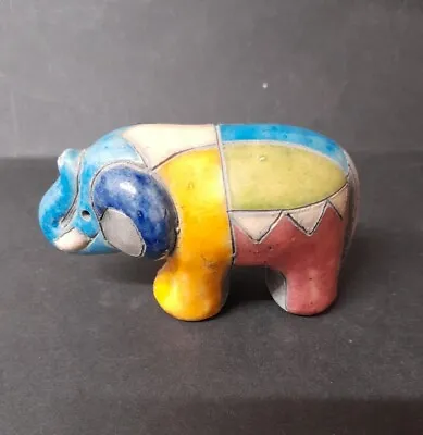 Buy South African Raku Studio Pottery Elephant- Animal Figure • 20£