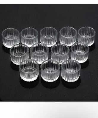 Buy BNIB Clear Tea Light Candle Holders Set Of 12, Glass Tealight Holders - CG F09 • 7.99£