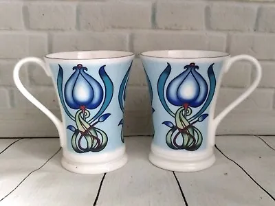 Buy Tea Coffee Mug Art Nouveau Fine Bone China Past Times Made In England Cups X 2 • 14.50£