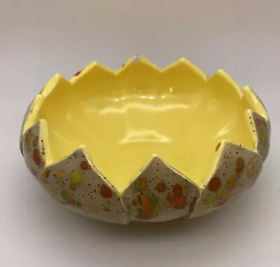 Buy Vintage Hand Made Signed 1970’s Ceramic Trinket/Candy Dish Speckled Polka Dots • 13.92£