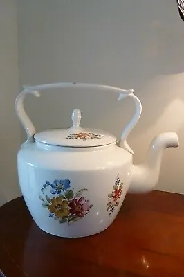 Buy Vintage Arthur Wood Oversized 22 Cup Pottery Teapot -Floral Design Hand Painted • 39.99£