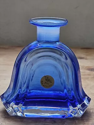 Buy Vintage Bleikristall German Blue Cobalt Crystal Perfume Bottle Art Deco • 14.99£