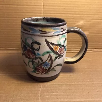 Buy Studio Pottery Abstract Floral Decorated Handmade/painted Mug • 3.95£