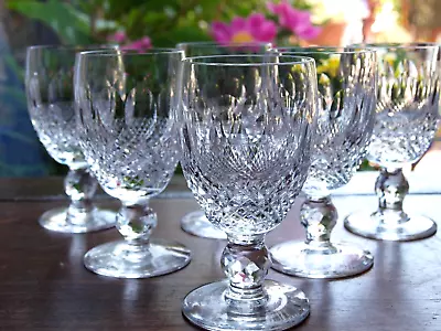 Buy Waterford Irish Crystal Colleen White Wine Glasses Set Of 6 Vintage • 200£