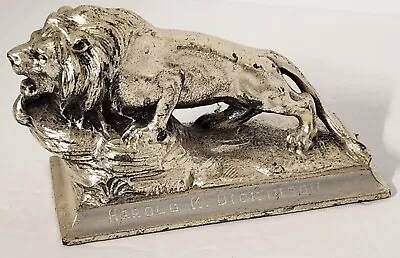 Buy VINTAGE Lion PAPERWEIGHT Rehbergers ACR Art Ware Silver Office Home Decor  • 84.04£
