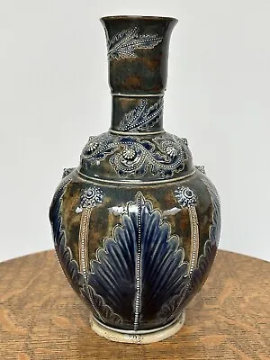 Buy George Tinworth Royal Doulton Lambeth Stoneware Early Vase Arts Crafts Aesthetic • 45£