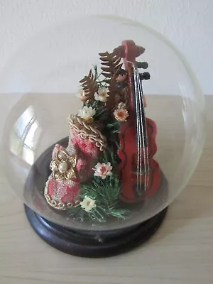 Buy Violin Shoe And Flowers In A Glass Dome Ornament. • 11.95£