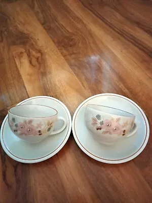 Buy 2 Vintage Boots Hedge Rose Cups & Saucers  • 5£