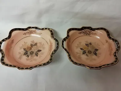 Buy Antique Pair Of Noritake Gilt Embossed Hand Painted Bon Bon Candy Nut Dishes  • 25£