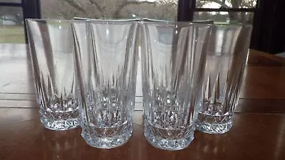 Buy Clear Glass Tumblers Glasses Cut Glass By Cristal D'Arque France 6 12oz Coolers • 77.84£