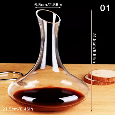 Buy Household Red Wine Trumpet Crystal Glass Decanter 1700ml Red Wine Decanter Pot • 17.18£